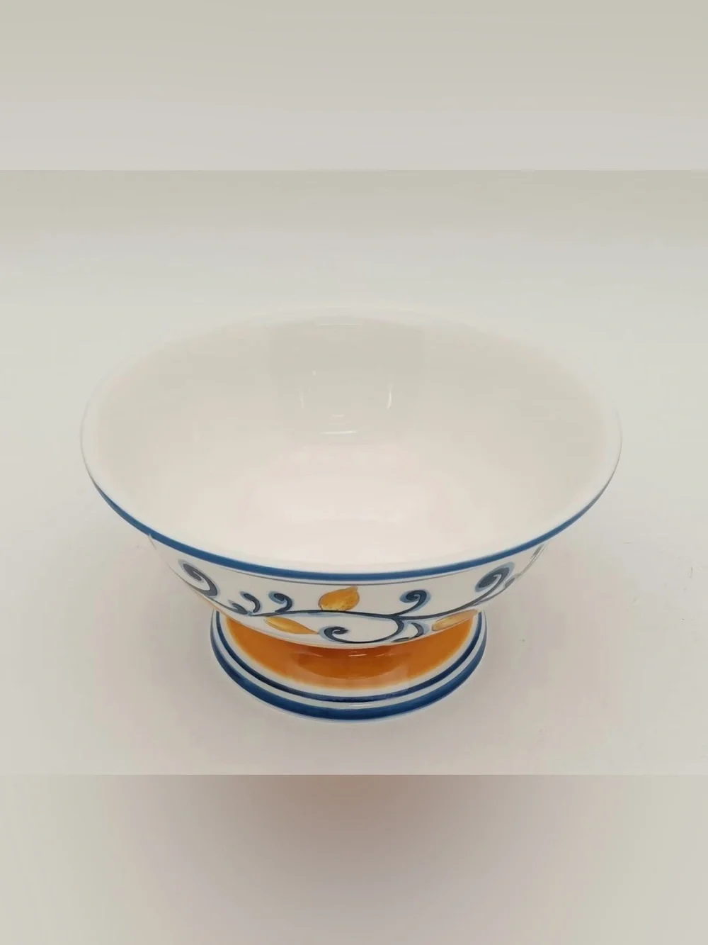 Target Muchoise Ceramic Decorative Bowl White/Blue/Yellow NWOT